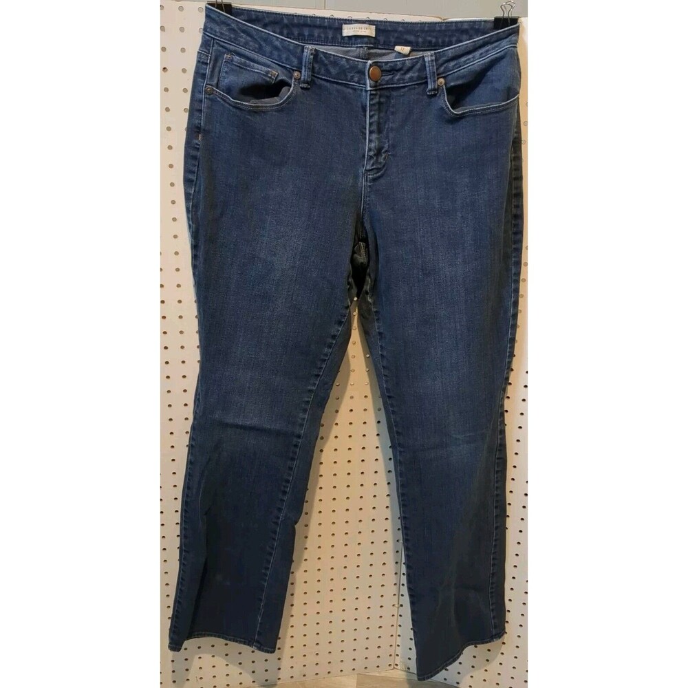 Coldwater Creek Women's Jeans Size 12 Straight Leg Dark Wash